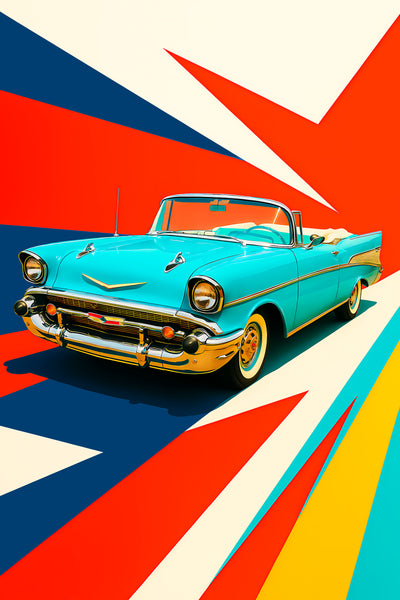 Bil Plakat 95 Chevrolet Bel Air