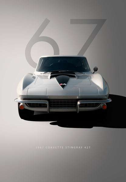 Bil Plakat 133 Corvette Stingray 427  1967