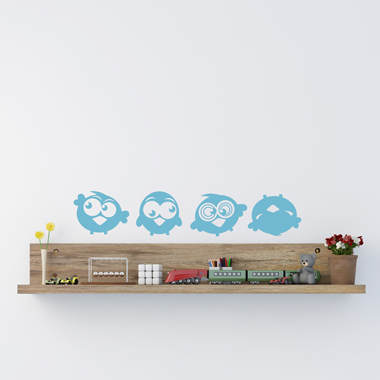 Birdies Wallsticker Af Anline Ruby  25x25 Cm