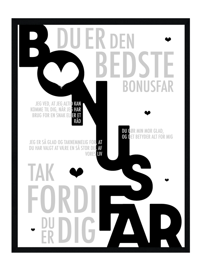 Bonusfar Plakat Personlig Plakat