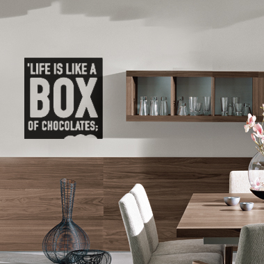 Box Of Chocolates Wallsticker Af Alan Smithee  36x36 Cm
