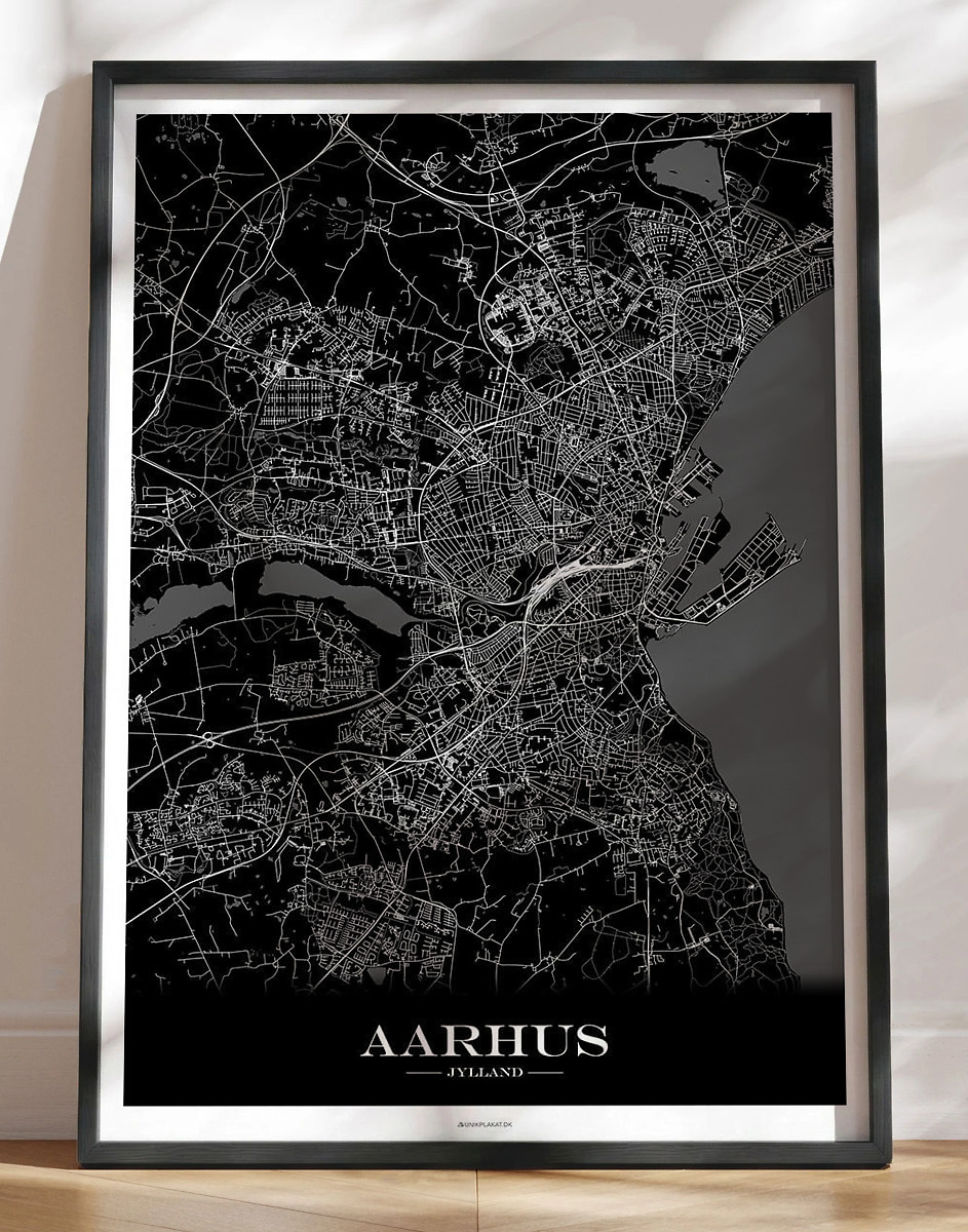 Byplakat Aarhus Sort Baggrund