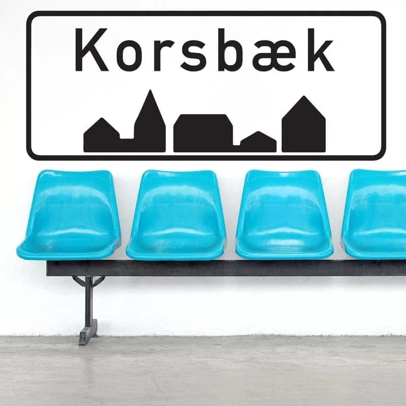 Byskilt Med Egen By Wallsticker