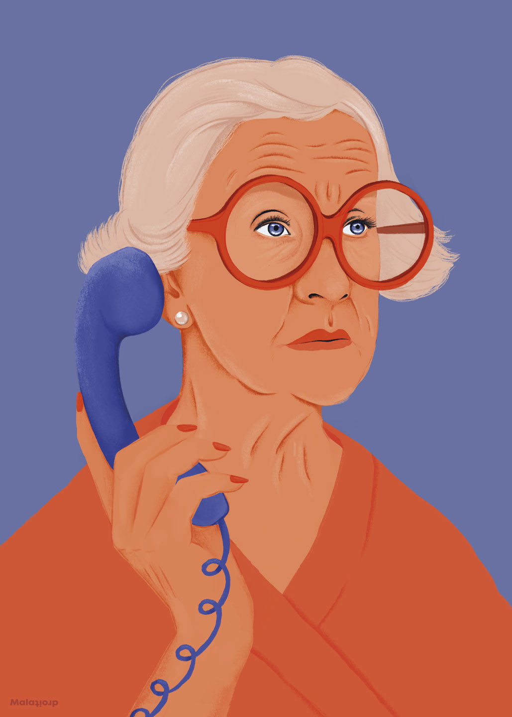 Call Girl Blå Orange Af Maladroit