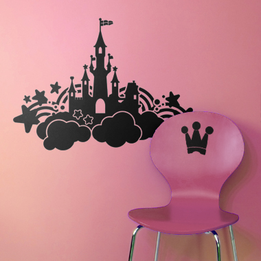 Castle In The Sky Wallsticker Af Alan Smithee  56x38 Cm