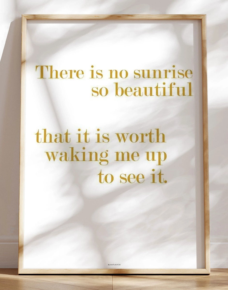 Citatplakat No Sunrise