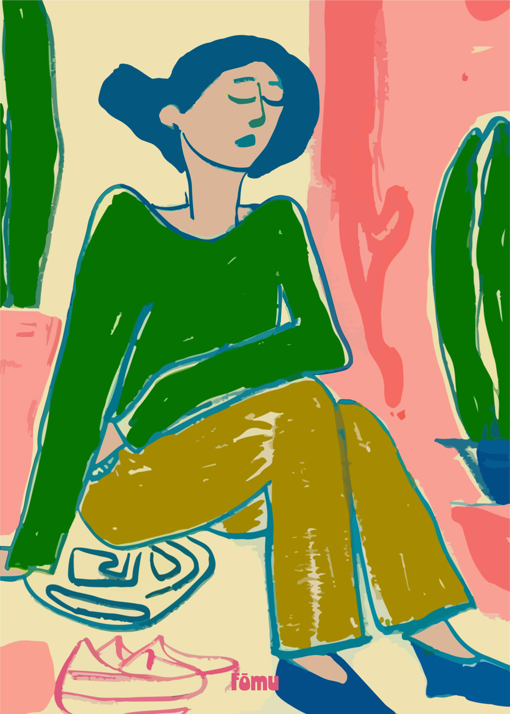Closed Eyes Af Få Mu Illustrations