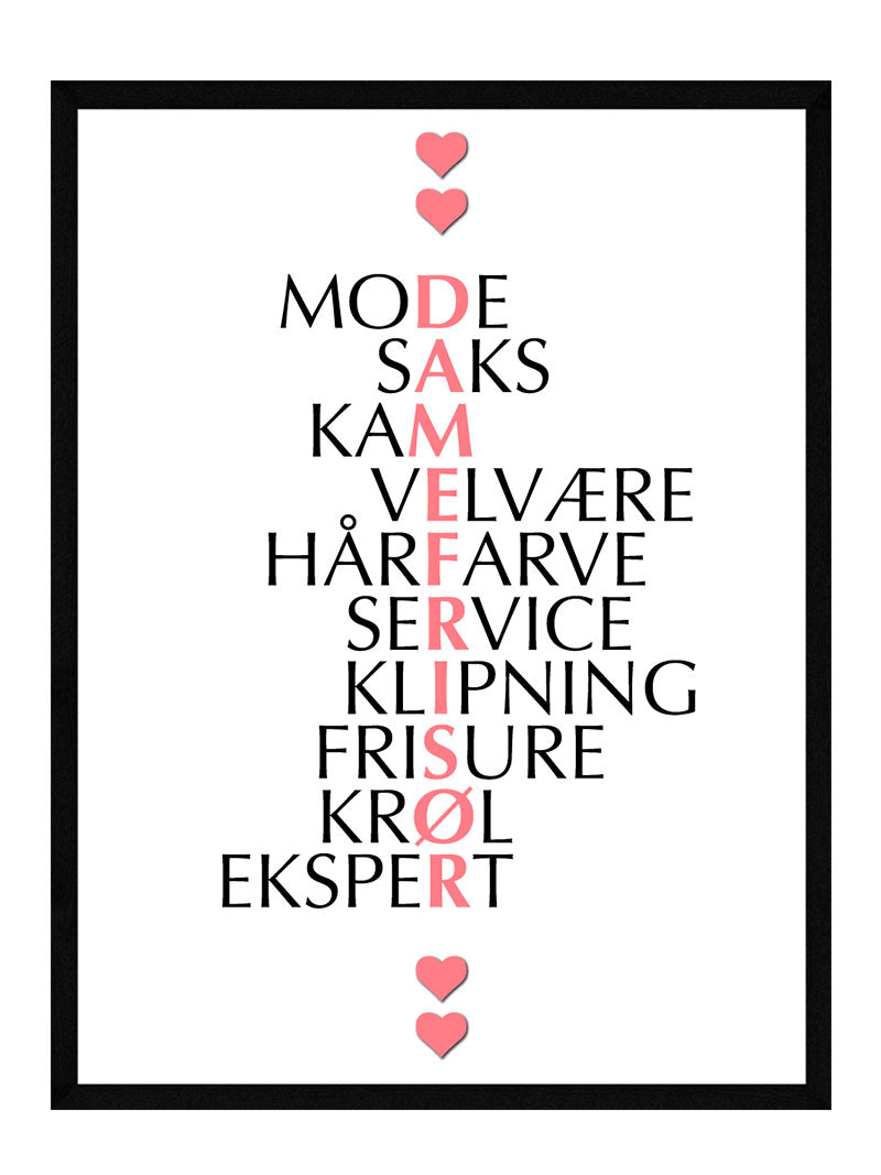 Damefrisør Citat Plakat