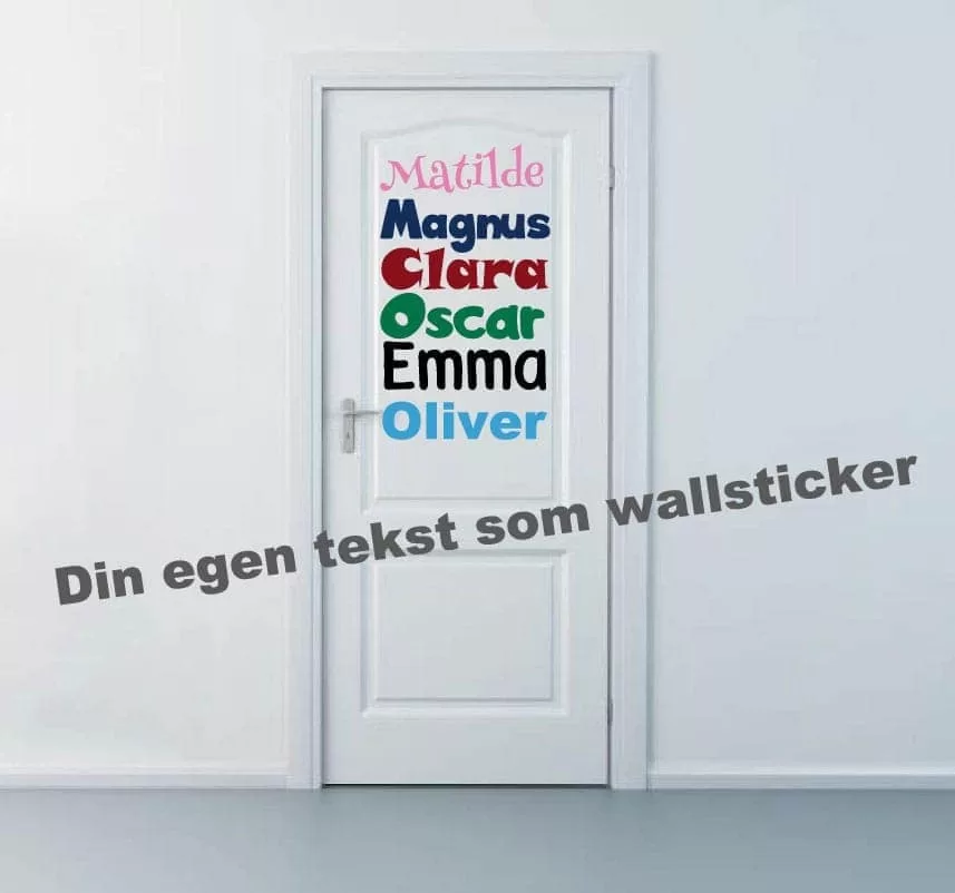 Din Egen Tekst En Linje Wallsticker