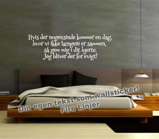 Din Egen Tekst Fire Linjer Wallsticker