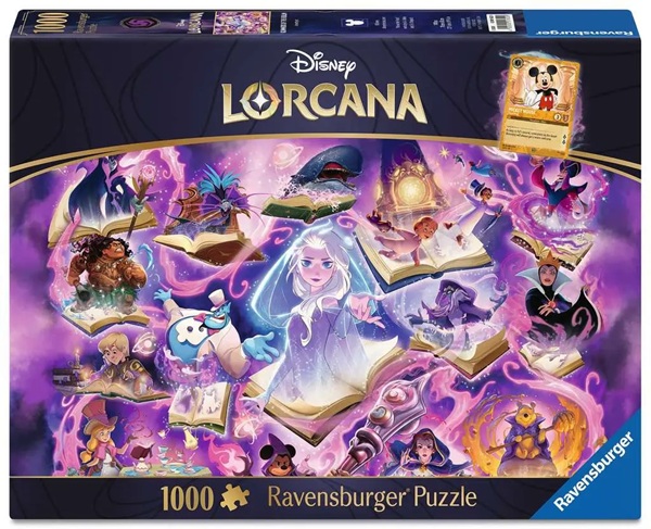 Disney Lorcana: Glimmers Of The Realm: Amethyst Jigsaw Puzzle  1000 Pieces