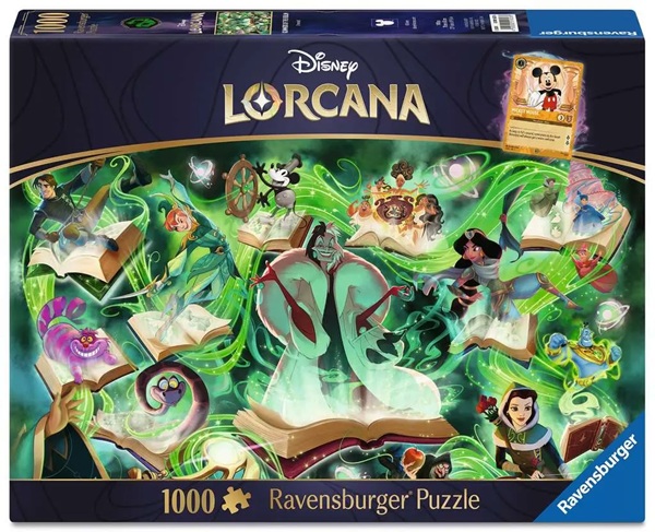 Disney Lorcana: Glimmers Of The Realm: Emerald Jigsaw Puzzle  1000 Pieces