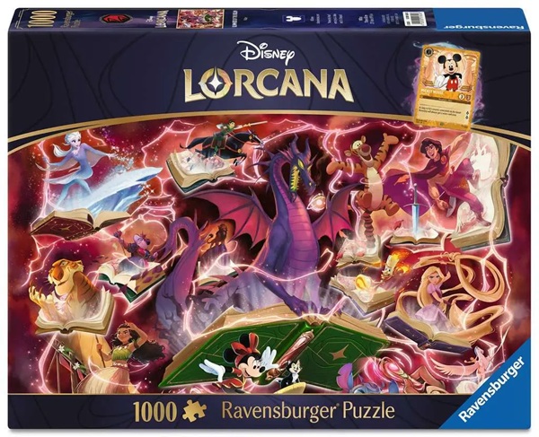 Disney Lorcana: Glimmers Of The Realm: Ruby Jigsaw Puzzle  1000 Pieces