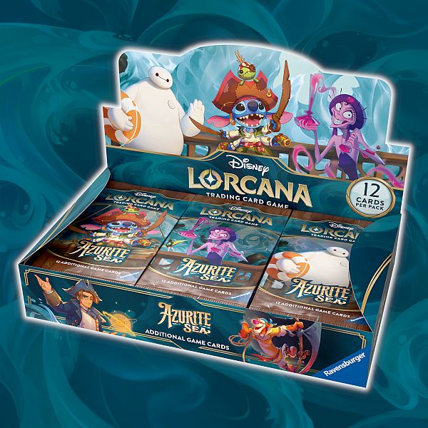 Disney Lorcana Tcg: Set   Azurite Sea Booster Display  Box Med 24 Pakker