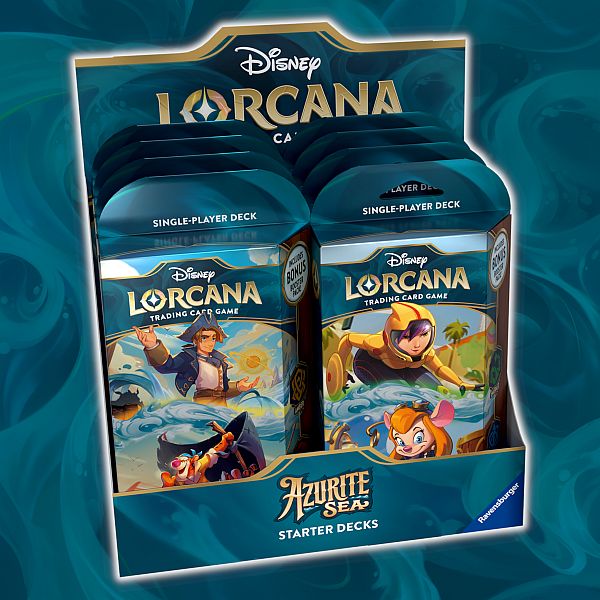 Disney Lorcana Tcg: Set   Azurite Sea Starter Deck Display    Decks