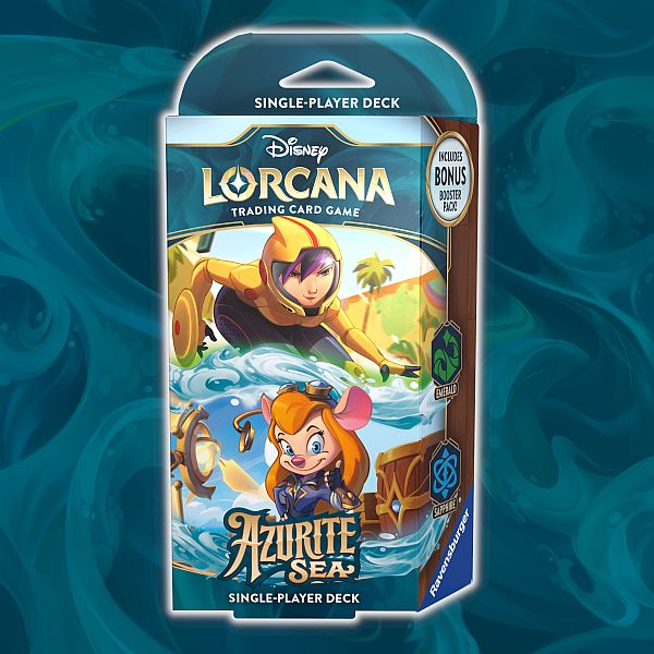 Disney Lorcana Tcg: Set 06 Azurite Sea Starter Deck: Emerald Sapphire  Gogo   Gadget