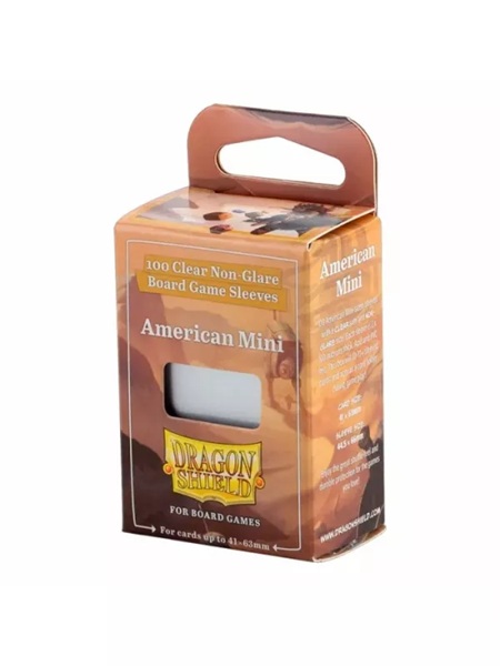 Dragon Shield Deck Protectors Clear Non-glare Board Game Sleeves: American Mini 100 Lommer Dragonshield Sleeves  At-60201