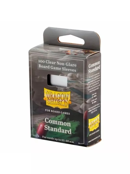 Dragon Shield Deck Protectors Clear Non-glare Board Game Sleeves: Common Standard 100 Lommer Dragonshield Sleeves  At-60205