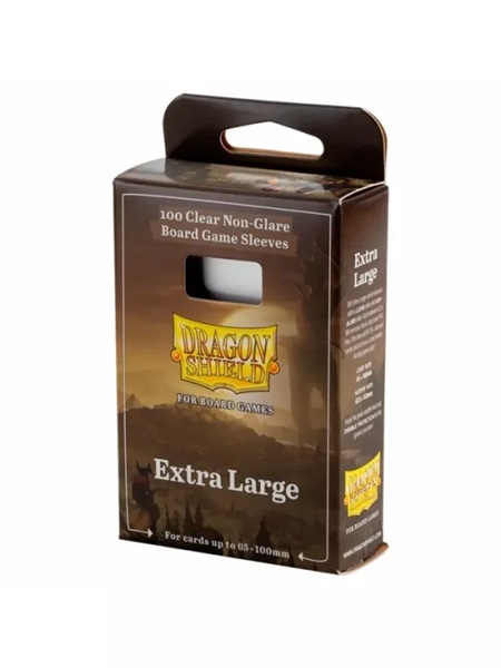 Dragon Shield Deck Protectors Clear Non-glare Board Game Sleeves: Extra Large 100 Lommer Dragonshield Sleeves  At-60206