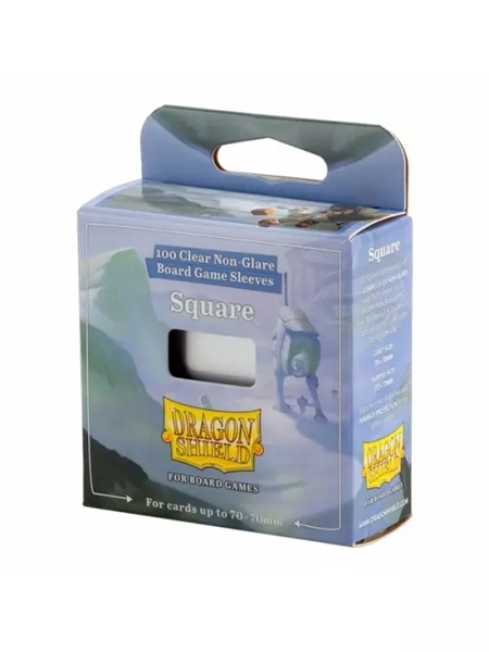 Dragon Shield Deck Protectors Clear Non-glare Board Game Sleeves: Square 100 Lommer Dragonshield Sleeves  At-60207