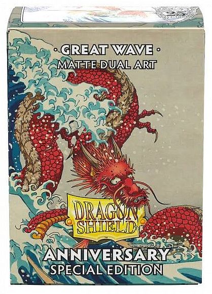 Dragon Shield Deck Protectors Matte Dual Art: Great Wave  Anniversary Special Edition  100 Lommer Dragonshield Sleeves  At-12117
