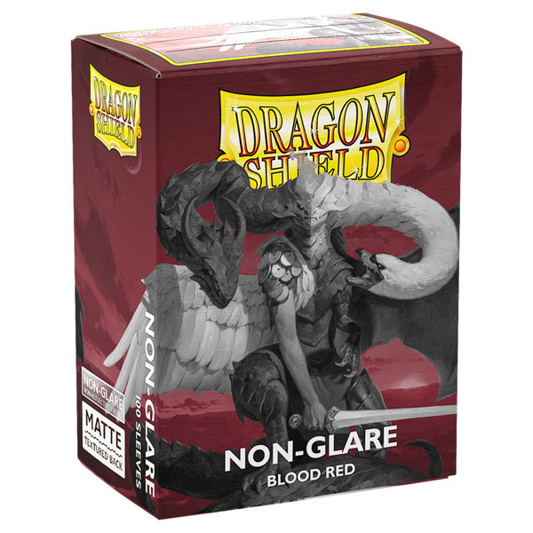 Dragon Shield Deck Protectors Matte Non-glare: Blood Red 100 Lommer Dragonshield Sleeves  At-11824