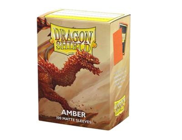 Dragon Shield Deck Protectors Matte Sleeves: Amber 100 Lommer Dragonshield Sleeves  At-11059