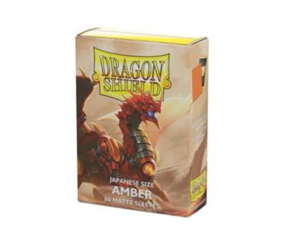 Dragon Shield Small Japanese Size Deck Protectors Matte Sleeves: Amber 60 Lommer Dragonshield Sleeves  At-11159