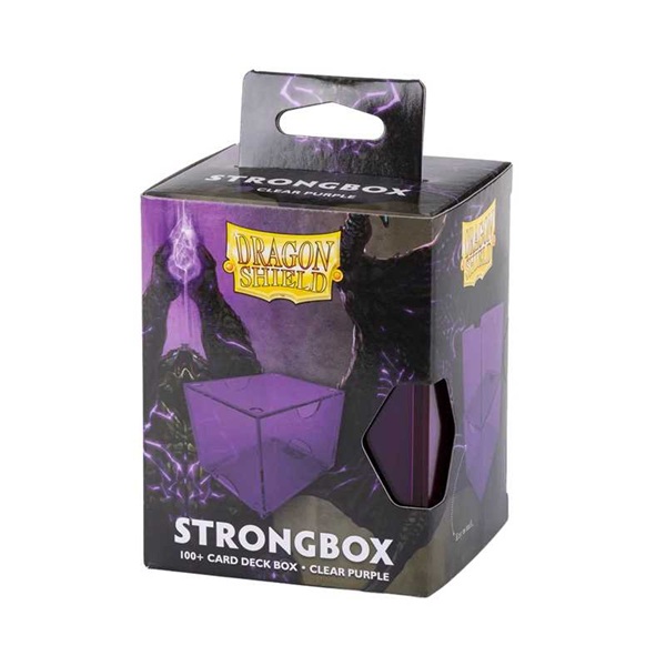 Dragon Shield Strongbox Gaming Deck Box Clear Purple Lilla Holder 100 Kort Dragonshield At-19004