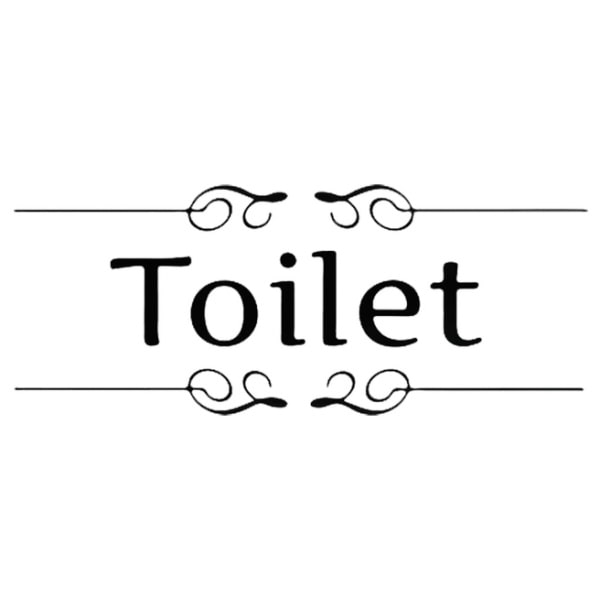 Lille Elegant Retro Toilet Skilt  28x10cm