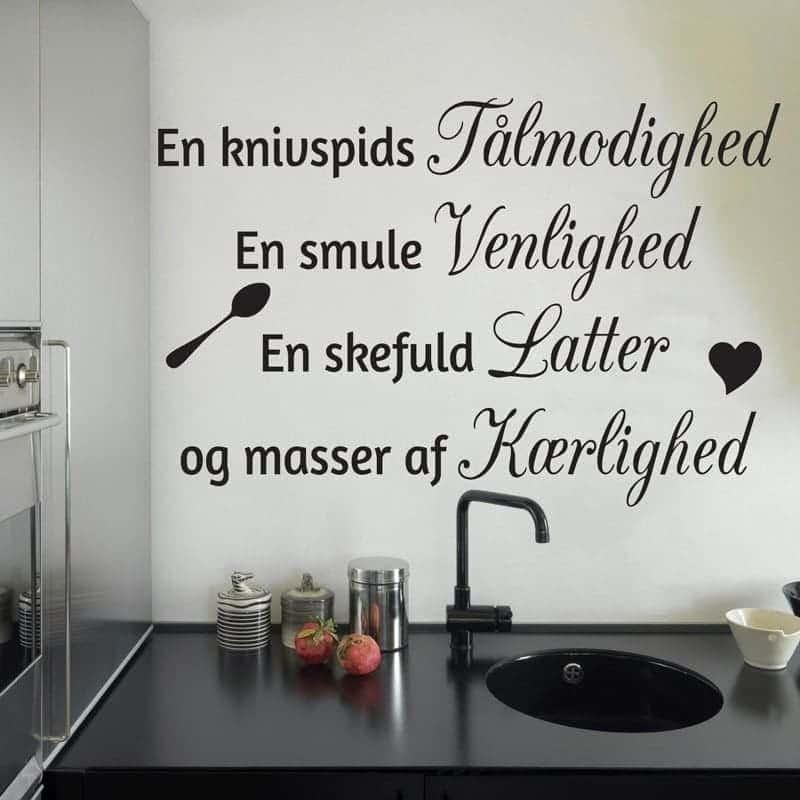 En Knivspids Tålmodighed Wallsticker