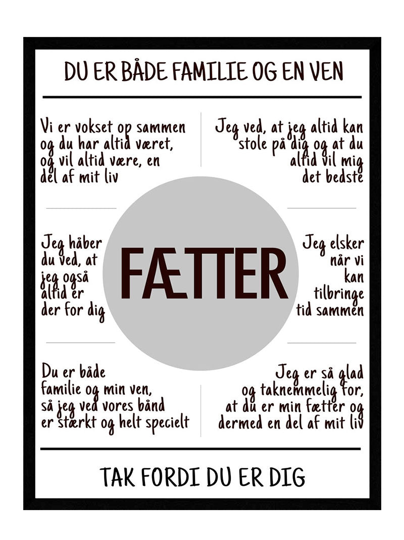 Fætter Plakat