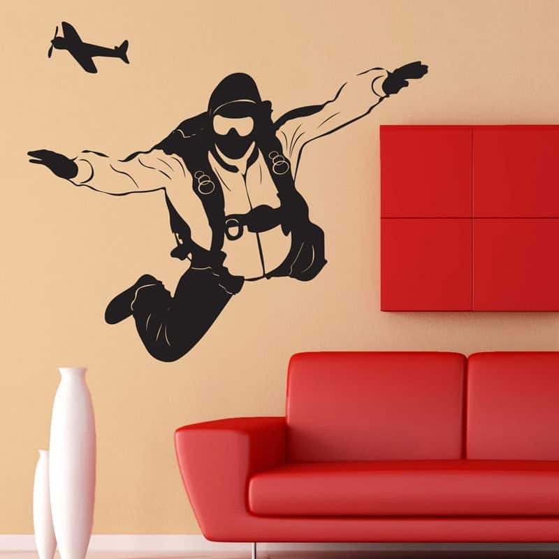 Faldskærmsudspringer Wallsticker
