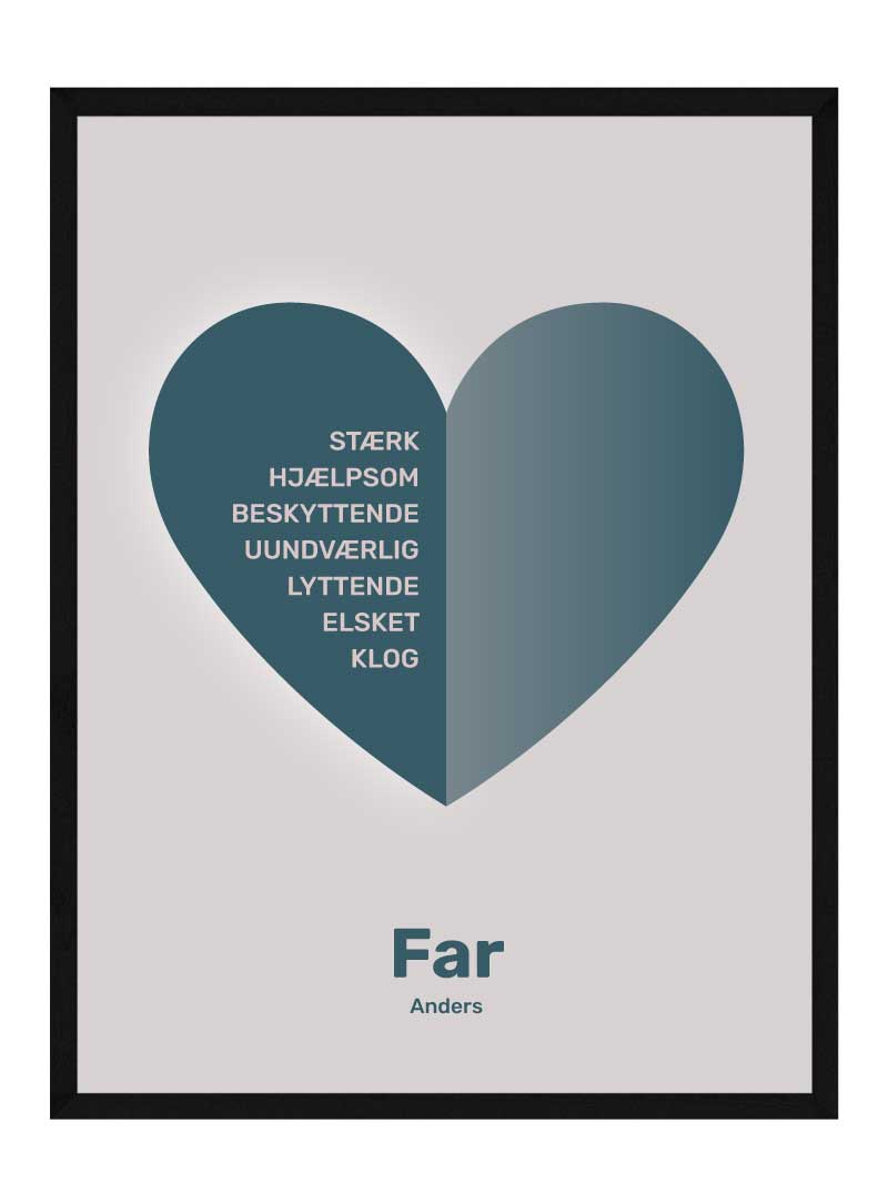 Far Hjerte Citat Plakat