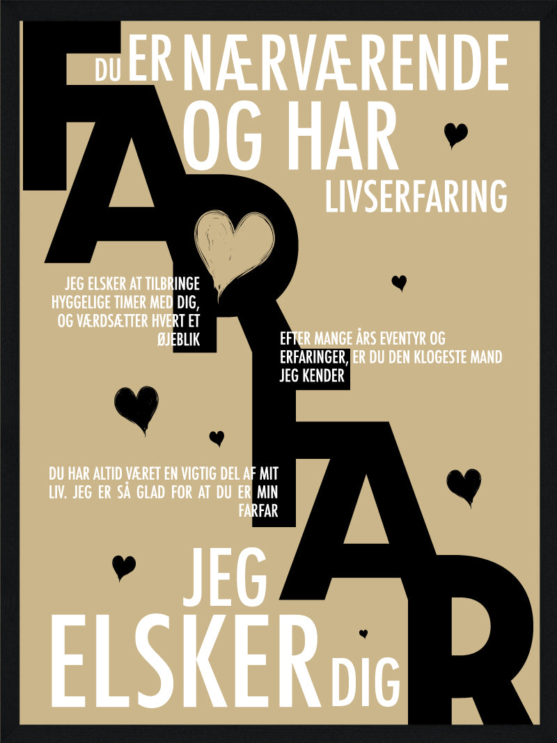 Farfar Plakat Personlig Plakat