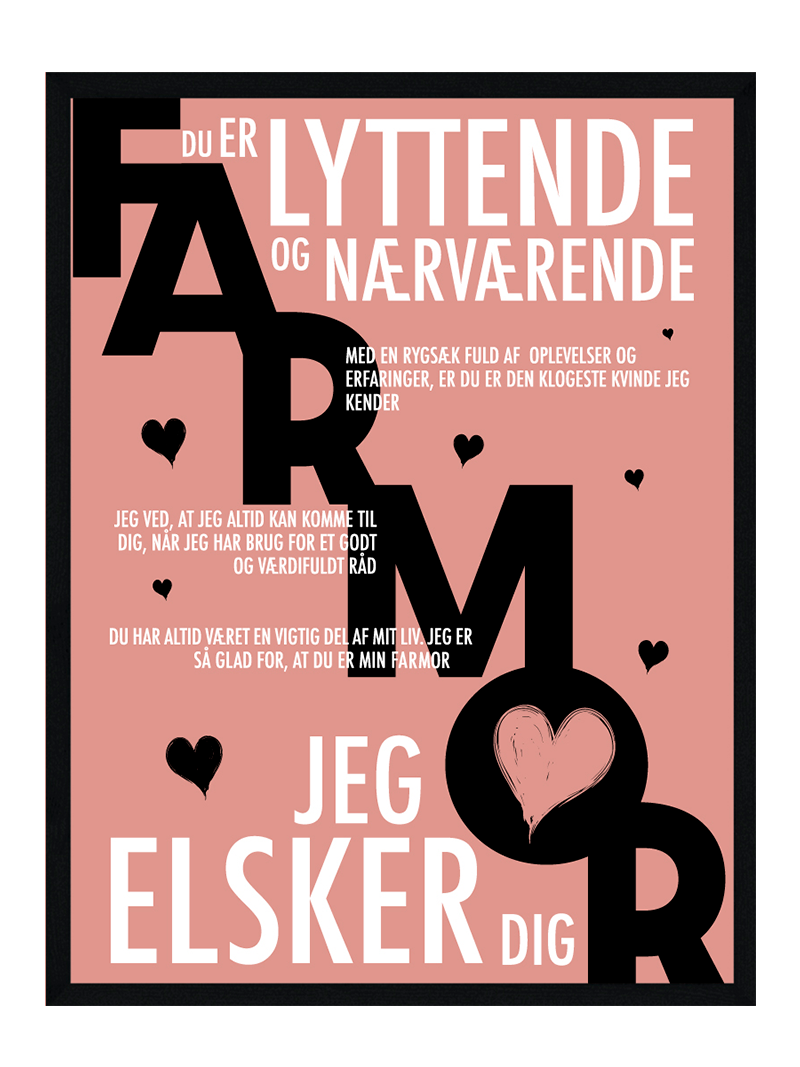 Farmor Plakat Personlig Plakat