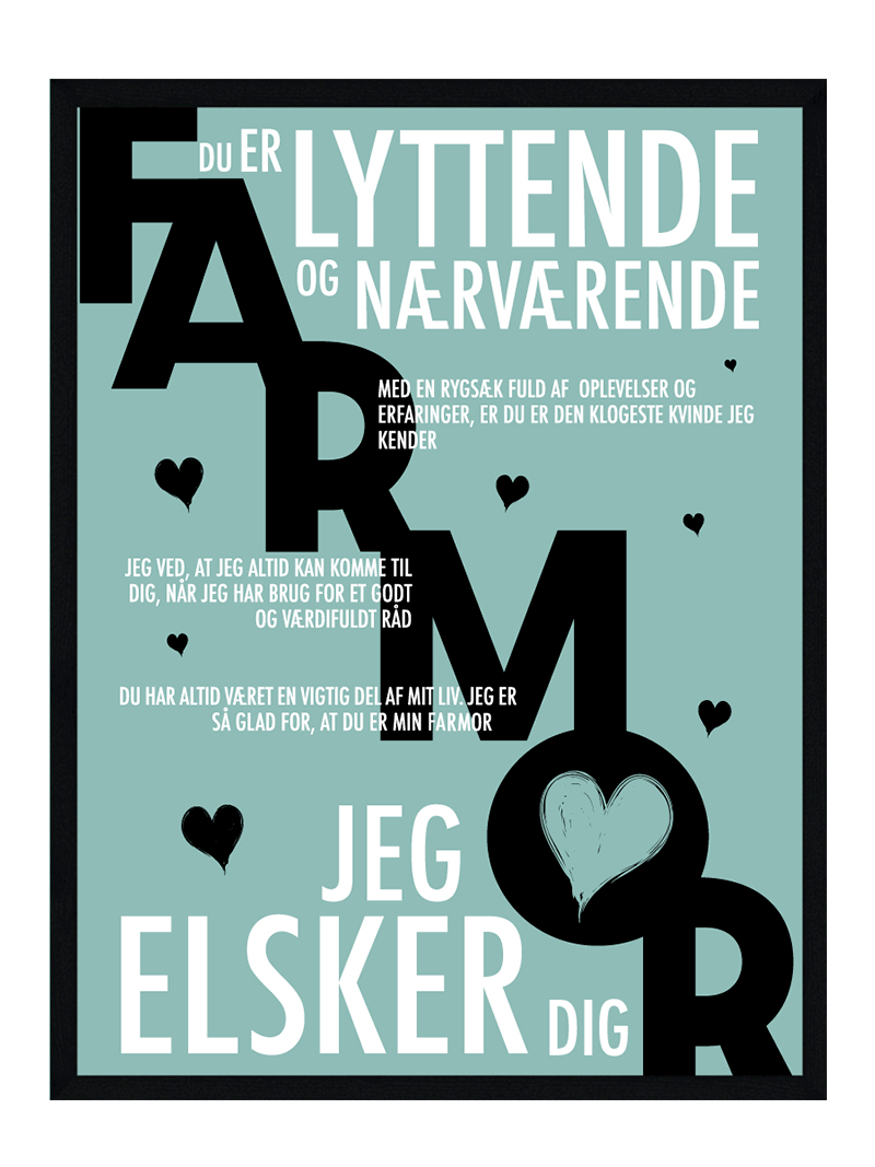 Farmor Plakat Personlig Plakat