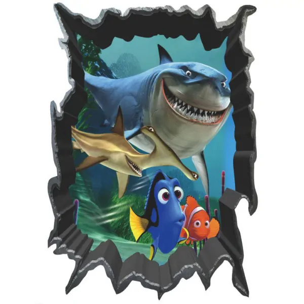 Find Nemo Wallsticker  Hul   Væggen  70x50cm
