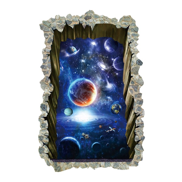 Floorsticker Wallsticker Med Udsigt Til Universet  Stort Hul