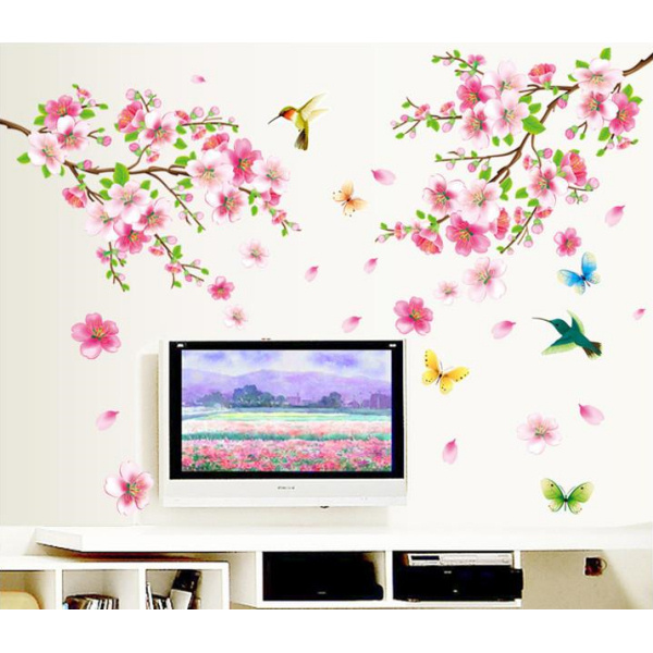 Flot Og Elegant Blomster Wallsticker Blomstervæg