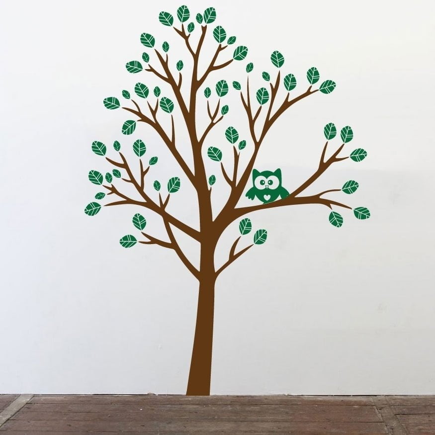 Flot Træ   To Farver Wallsticker