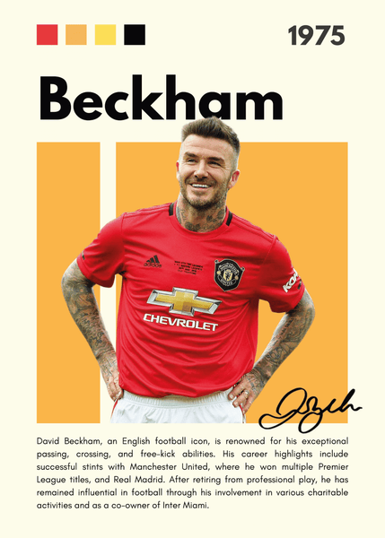 Fodbold Plakat   Beckham