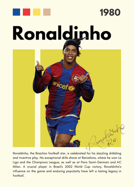Fodbold Plakat   Ronaldinho