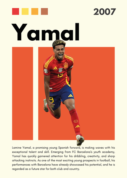 Fodbold Plakat 13 Yamal