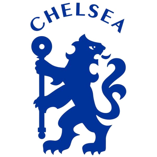 Fodbold Wallsticker  Chelseas Velkendte Løve  Blå  60x80cm
