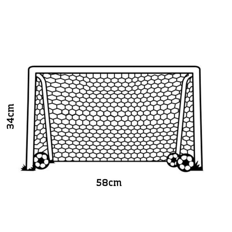 Fodboldmål Wallsticker  Få Et Fodboldmål På Væggen  34x58cm