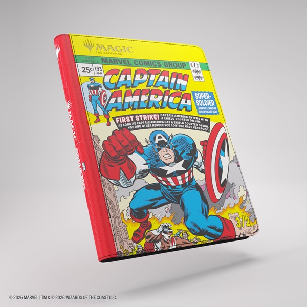 Gamegenic Mappe: Magic: The Gathering Marvel Super Heroes Zip-up Album 18-pocket Holder 360 Kort Captain America Black Panther