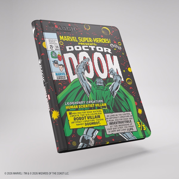 Gamegenic Mappe: Magic: The Gathering Marvel Super Heroes Zip-up Album 18-pocket Holder 360 Kort Doctor Doom Spider-man