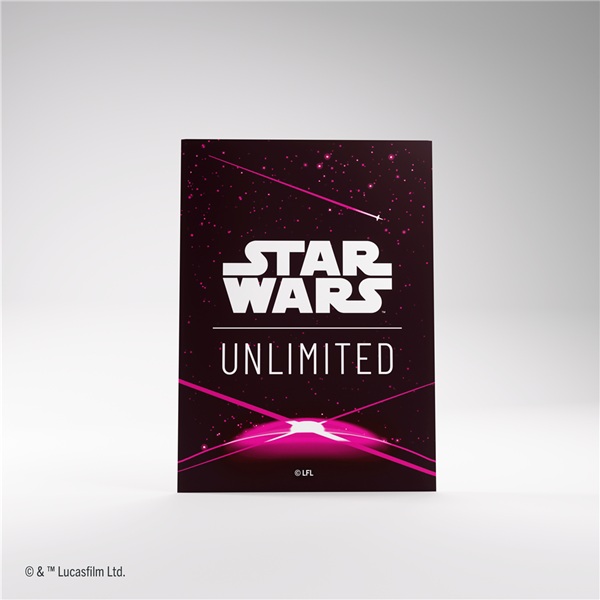 Gamegenic Star Wars: Unlimited Jump To Lightspeed Art Sleeves Card Back Magenta  60   Kortlommer