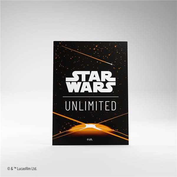 Gamegenic Star Wars: Unlimited Jump To Lightspeed Art Sleeves Card Back Orange  60   Kortlommer